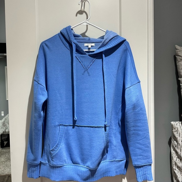 NEW Maurices oversized ribbed solid hoodie XS coral color - Picture 6 of 8